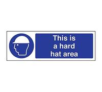 VSafety 41009AX-S'This Is A Hard Hat Area' - Letrero (300 x 100 mm, 3 unidades)