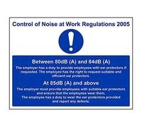 VSafety 41023BF-S'Control Of Noise At Work Regulations 2005' Señal de 400 mm x 300 mm (Pack de 3)