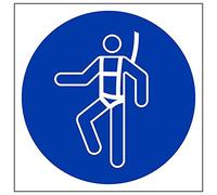 VSafety 41039AT-S'Safety Harness Logo' - Señal cuadrada (200 x 200 mm, 3 unidades)