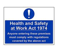 VSafety 41100BF-S'Health And Safety At Work Act 1974' Señal de 400 mm x 300 mm (paquete de 3)
