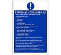 VSafety 44008AU-R'Personal Hygiene Rules' - Letrero (200 x 300 mm, 3 unidades)