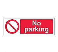 vsafety 52012 ax-r "no parking" prohibición acceso signo, plástico rígido, paisaje, 300 mm x 100 mm), color rojo