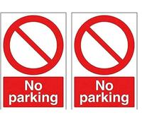 vsafety 52030/au-r "no parking" prohibición acceso signo, plástico rígido, vertical, 200 mm x 300 mm), color rojo (Paquete de 2)