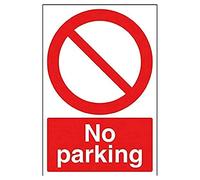 vsafety 52030/au-r "no parking" prohibición acceso signo, plástico rígido, vertical, 200 mm x 300 mm), color rojo