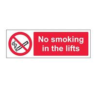 VSafety 57010BJ-S'No Smoking In The Lifts', letrero horizontal, 450 mm x 150 mm (paquete de 3)