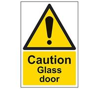 VSafety 63001AU-R'Caution Glass Door' - Señal de cristal (200 x 300 mm, 3 unidades)