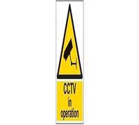 vsafety 63002bc-s "CCTV en funcionamiento" alerta General señal, autoadhesivos, vertical, 300 mm x 400 mm, color negro/amarillo
