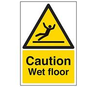 VSafety 63003AU-S'Caution Wet Floor' Señal Retrato, 200 mm x 300 mm (Pack de 3)