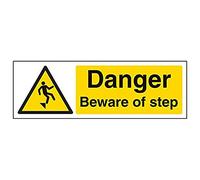 VSafety 63032AX-R'Danger Beware Of Step' - Cartel (300 mm x 100 mm, 3 unidades)