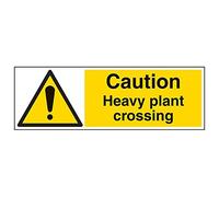 VSafety 67097BP-R'Caution Heavy Plant Crossing' - Señal (3 unidades, 600 x 200 mm)
