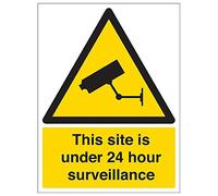 VSafety 6E003BC-S'This Site Is Under 24 Hour Surveillance' - Señal de vigilancia, 300 mm x 400 mm (paquete de 3)