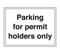 VSafety 74017BF-S'Parking For Permit Holder Only' - Señal de aparcamiento (400 x 300 mm, 3 unidades)