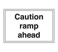 VSafety 74024BA-S'Caution Ramp Ahead' Señal de paisaje, 300 mm x 200 mm (paquete de 3)