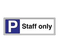 VSafety 74031BJ-S'Staff Only Parking' Señal horizontal, 450 mm x 150 mm (paquete de 3)