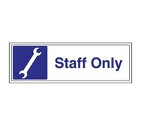 vsafety 78007bj-s General señal, "garaje personal, diseño con texto Staff Only", autoadhesivas, paisaje, 450 mm x 150 mm), color azul