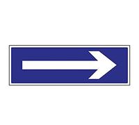 vsafety 78012bj-r General garaje señal, flecha derecha, plástico rígido, paisaje, 450 mm x 150 mm), color azul