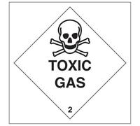VSafety - Cartel de diamante de advertencia de gas tóxico (cuadrado, 200 mm x 200 mm, vinilo autoadhesivo)