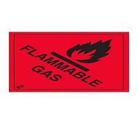 VSafety - Cartel de diamante inflamable para advertencia de gas, cuadrado, 200 mm x 200 mm, vinilo autoadhesivo