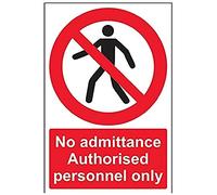 VSafety - Cartel para peatones (200 mm x 300 mm, vinilo autoadhesivo, no admittance