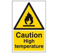 VSafety Caution - Señal de alta temperatura (200 mm x 300 mm, vinilo autoadhesivo)