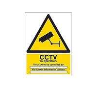 VSafety CCTV en funcionamiento para el propósito - Retrato - 300 mm x 400 mm - 1 mm de plástico rígido