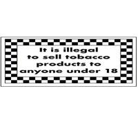 VSafety DP030AR-R It Is It Is It Is It Is Illegal To Sell Tobacco To Under, DP030AR-S