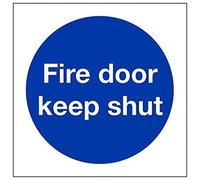 VSafety Fire Door Keep Shut - Señal cuadrada (150 x 150 mm, plástico rígido, 2 mm)