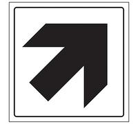 VSafety "General Diagonal Arrow" - Señal cuadrada, 3 unidades, 200mm x 200mm, 3