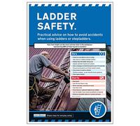 VSafety In Practice - Póster de seguridad de escalera A2 - 420 x 594 mm - Premium