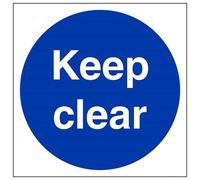 VSafety Keep Clear - Señal cuadrada (150 x 150 mm, plástico rígido)