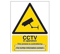VSafety - Letrero de CCTV en funcionamiento para el propósito, 150 mm x 200 mm, plástico rígido