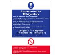 VSafety - Letrero para frigorífico, 300 mm x 400 mm, plástico rígido