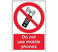 VSafety - Letrero para teléfono móvil, vertical, 200 mm x 300 mm, plástico rígido de 1 mm