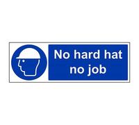 VSafety No Hard Hat No Job - Cartel de PPE (450 mm x 150 mm)