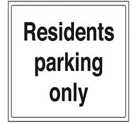 VSafety Residents Parking Only Parking Sign - Letrero (400 x 300 mm, plástico rígido, 1 mm)