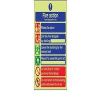 VSafety - Señal autoadhesiva con mensaje en inglés "Glow In The Dark General 6", 200 mm x 300 mm