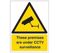 VSafety - Señal con texto en inglés "These Premises Under CCTV Surveillance" (3 unidades), 300mm x 400mm, 3