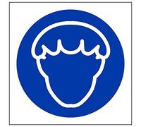 VSafety - Señal con texto "Hairnet Logo", cuadrada, 3 unidades, 100 mm x 100 mm, 3