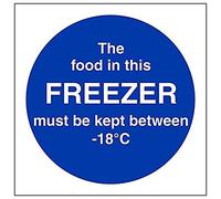 VSafety - Señal cuadrada con texto en inglés "Food In This Freezer", 3 unidades, 100mm x 100mm, 3