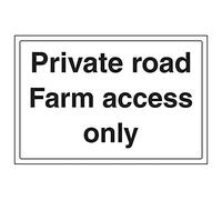 VSafety - Señal de acceso a granja de carretera (3 unidades), diseño de paisaje, 300mm x 200mm, 3