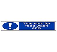 VSafety Señal de «Este fregadero para lavar alimentos solamente», paisaje, (Pack de 3), 300 mm x 100 mm, 3