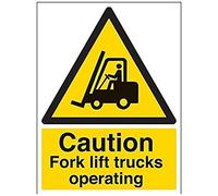 VSafety - Señal de funcionamiento para carretillas elevadoras (300 mm x 400 mm, plástico rígido, 1 mm, 300 mm x 400 mm)