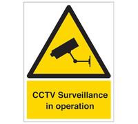 VSafety - Señal de seguridad para cámara de vigilancia CCTV, retrato de 150 mm x 200 mm, plástico rígido de 1 mm