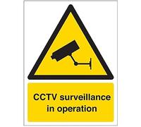 VSafety - Señal de seguridad para cámara de vigilancia de circuito cerrado (150 mm x 200 mm, plástico rígido, 1 mm