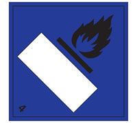 VSafety Signs 6D030AW-S - Señal de advertencia de peligro de diamantes - Autoadhesivo - Danger When Wet 4 UN Substance Numbering Hazard - 250 x 250 mm - 3 unidades