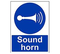 VSafety Sound Your Horn - Señal de vinilo autoadhesivo (300 mm x 400 mm)