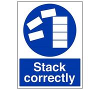 VSafety Stack Correctly - Letrero de vinilo autoadhesivo (300 mm x 400 mm)