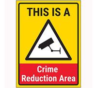 VSafety This Is A Crime Reduction - Señal de área (200 x 300 mm, 3 mm, aluminio)