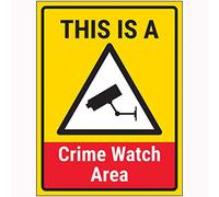 VSafety This Is A Crime Watch - Señal de área (300 x 400 mm, 3 mm, aluminio compuesto con canal)