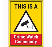 VSafety This Is A Crime Watch - Señal de comunidad (300 x 400 mm, compuesto de aluminio de 3 mm)